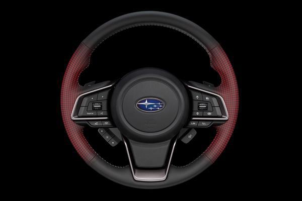 Illustration som visar aktiva värmeslingor i Subarus ratt.