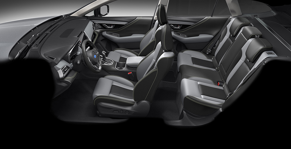 Subaru Outback Field med tålig, vattenavvisande StarTex-klädsel på sätena.