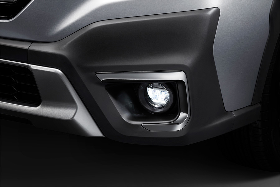 Dimljus på Subaru Outback, integrerade i den främre stötfångaren.