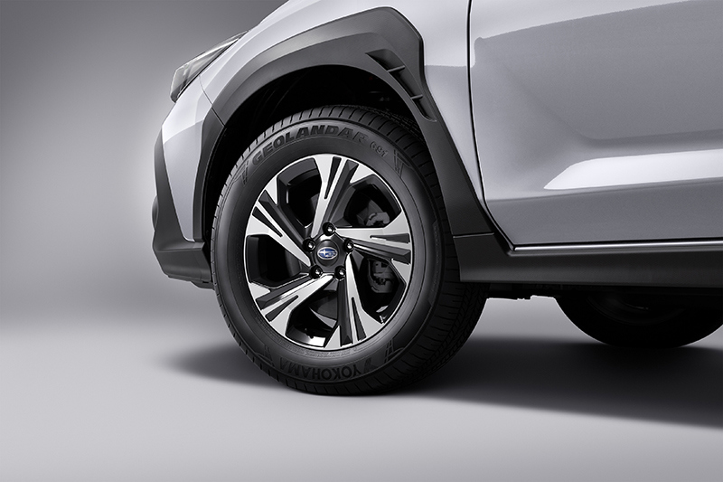 Fälgen på Crosstrek är designad för att tåla tuffa vägförhållanden